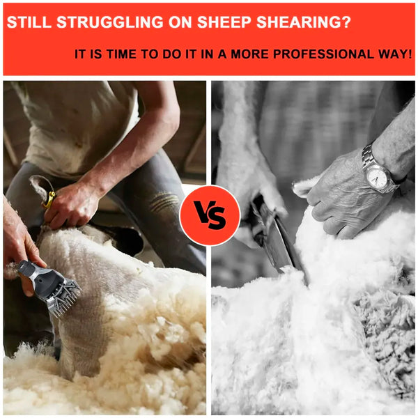 Unisex 1200W Electric Shearing Clipper Pet Sheep Shear Goat Farm Wool Cut Trimmer 220V For Wool Electric Sheep Shearing, Red Professional Grooming Livestock Thick Coat - 2