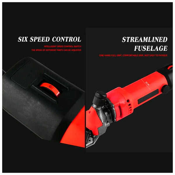 Unisex 1200W Electric Shearing Clipper Pet Sheep Shear Goat Farm Wool Cut Trimmer 220V For Wool Electric Sheep Shearing, Red Professional Grooming Livestock Thick Coat - 7