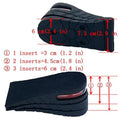 Height Increase Insole 3-Layer Air up Shoe Lifts Elevator Shoes Insole -6 cm(2.4inches) Heels Lift Inserts for Men and Women - 3