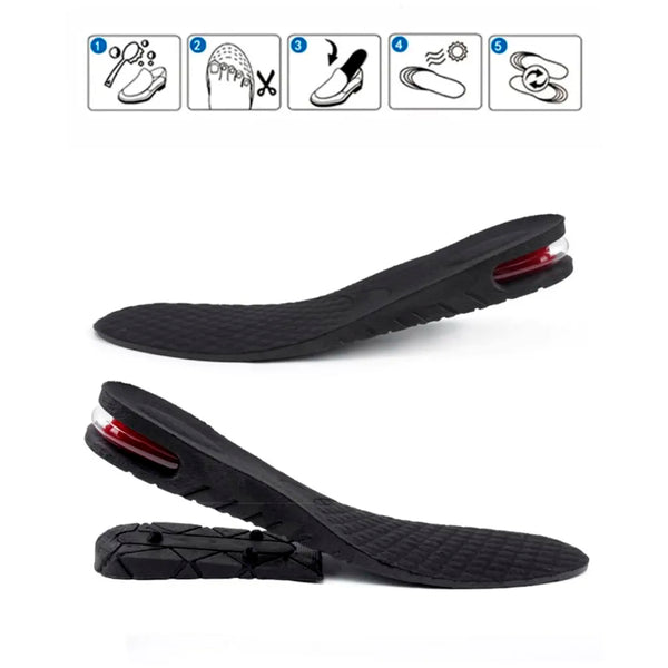 Height Increase Insole 3-Layer Air up Shoe Lifts Elevator Shoes Insole -7 cm(2.75 inches) Heels Lift Inserts for Men and Women - 8
