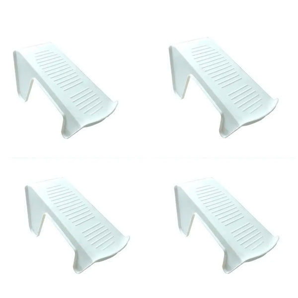 Shoe Slots Organizer, Shoe Storage Rack Space Saver Rack Holder. (White, 4)