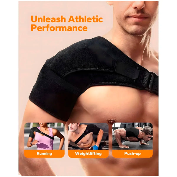 Shoulder Brace, Rotator Cuff Support Brace and Arm Sling for Pain Relief, Shoulder Compression Sleeve for Preventing Strains and Dislocation, Adjustable Fits Left and Right Arm, Men & Women - 3