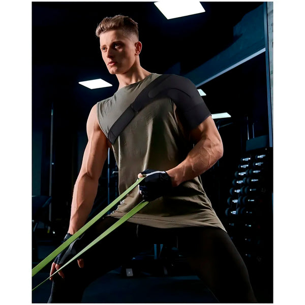 Shoulder Brace, Rotator Cuff Support Brace and Arm Sling for Pain Relief, Shoulder Compression Sleeve for Preventing Strains and Dislocation, Adjustable Fits Left and Right Arm, Men & Women - 8