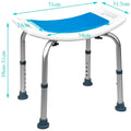 Shower Chair, Adjustable Bath Stool - Medical Anti-Slip Bench Bathtub Stool Seat with Durable Aluminum Legs for Elderly, Senior, Handicap & Disabled. 51 x 51 x 34 cm - 3
