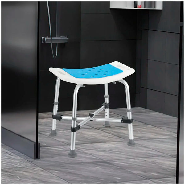 Shower Chair, Adjustable Bath Stool - Medical Anti-Slip Bench Bathtub Stool Seat with Durable Aluminum Legs for Elderly, Senior, Handicap & Disabled. 51 x 51 x 34 cm - 6