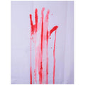 Fancy Waterproof Mildew Resistant Polyester Fabric Shower Curtain Decor with Hooks (72 X 72 Inches, White, Bloody Hand) - Set of 8 Pieces Hooks - 6
