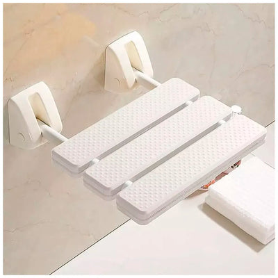 Shower Seat Wall Mounted Bathroom Foldable Stool Non-Slip Folding Shower Seat Stool Bench Wall Bath Seat.