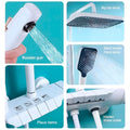 4 in 1 White Piano Keys Shower Set Top Shower, Hand Shower, Hot and Cold Mixer, White Thermostatic Mixer For Bathroom Toilet - 2