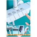4 in 1 White Piano Keys Shower Set Top Shower, Hand Shower, Hot and Cold Mixer, White Thermostatic Mixer For Bathroom Toilet - 6