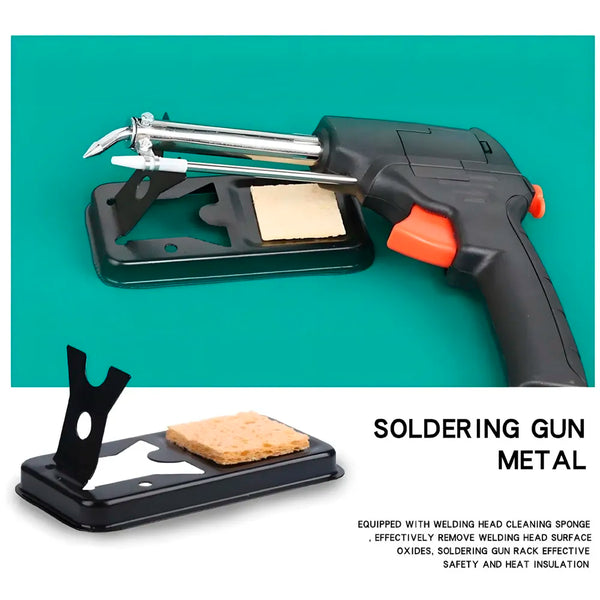 Soldering Gun Pro 40-80W Automatic Hand-held Solder Iron Kit Welding Tool, With Wire, De-soldering Pump, Tweezers And Holder with Sponge for Circuit Board, Professional Electronic Repair - 7