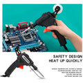 Soldering Gun Pro 40-80W Automatic Hand-held Solder Iron Kit Welding Tool, With Wire, De-soldering Pump, Tweezers And Holder with Sponge for Circuit Board, Professional Electronic Repair - 8