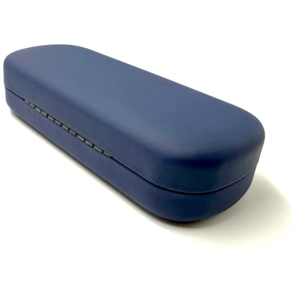 Spectacle Case Hard Box Shell With Cleaning Cloth For Specs And Sunglasses Spacious Interior With Soft Felt Snap To Close Sturdy Rugid Unisex -Blue Colour 6.4 Inch X 2.5 Inch X 1.5 Inch - 8