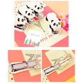 Cute Panda Cartoon Animal Mini Desktop Stapler, Home Stapler with 1000 Staples - 3