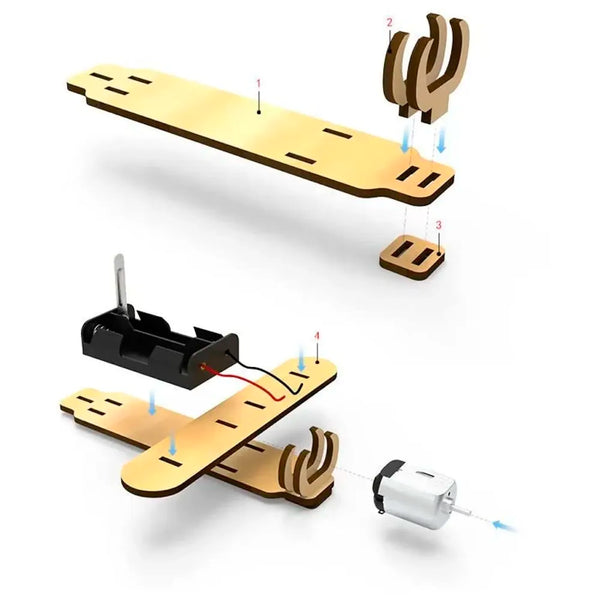 STEM Plane Areoplane Airplane Educational DIY Fun Toys, Educational & Construction Based Activity Game for Kids 8-14, Gifts for Boys & Girls, Learn Science Engineering Project. - 4