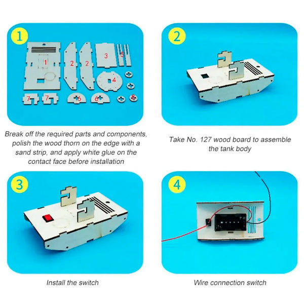 STEM Toy Tank Educational DIY Fun Toys, Educational & Construction Based Activity Game for Kids 8-14, Gifts for Boys & Girls, Learn Science Engineering Project. - 2