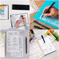 20 PCS Journal Stencil Plastic Planner Set for 4x7-inch Journal, Notebook, Diary, Scrapbook, and DIY Drawing Templates - 6