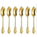 Gold Golden Mini Tea Spoon, Coffee Stainless Steel Small Spoons for Dessert, Espresso Spoons Tea, Sweets, Drinks, Set of 6 Royal Collection 11Cm/4.33 Inch