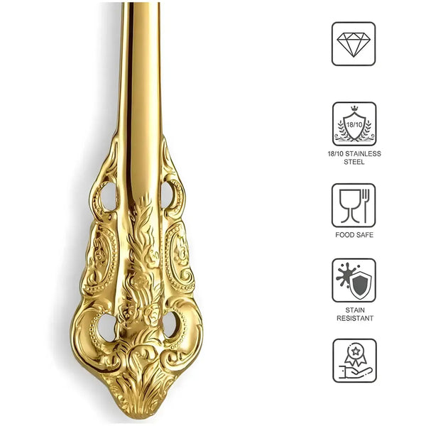 Gold Golden Mini Tea Spoon, Coffee Stainless Steel Small Spoons for Dessert, Espresso Spoons Tea, Sweets, Drinks, Set of 6 Royal Collection 11Cm/4.33 Inch - 5