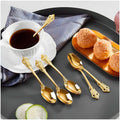 Gold Golden Mini Tea Spoon, Coffee Stainless Steel Small Spoons for Dessert, Espresso Spoons Tea, Sweets, Drinks, Set of 6 Royal Collection 11Cm/4.33 Inch - 8