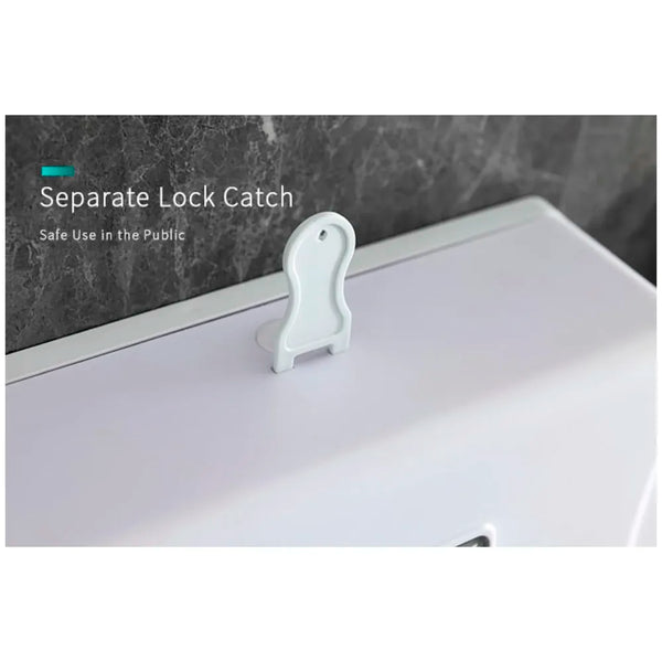 Wall-Mounted Tissue Paper Dispenser, High-Impact ABS Napkin & Paper Towel Holder with Locking Key, Window Refill Design for Bathroom, Kitchen, Home & Office (26 x 21 x 10 cm) - 8