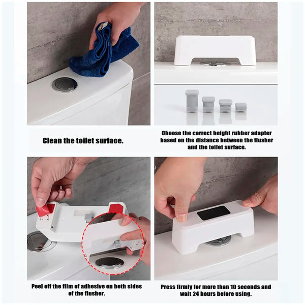 Automatic Toilet Flusher Touchless Toilet Flush Kit Toilet Flusher Replacement Kit for Most Homes and Public Toilets with Infrared Sensor, Rechargeable USB Charging and IPX6 Waterproof - 6