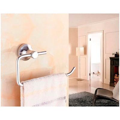 Aluminum Towel Ring Square Rust-Free, Heavy Duty, Modern Concealed Screw System (Screws Included)