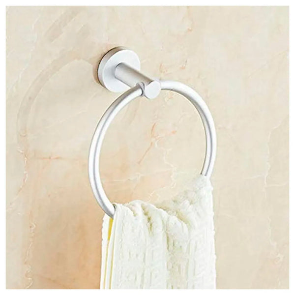 Aluminium Towel Ring Rust-Free, Heavy Duty, Modern Concealed Screw System (Screws Included)