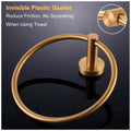 Gold Towel Ring Golden Round Towel Hanger for Kitchen and Bathroom, Stainless Steel. - 7