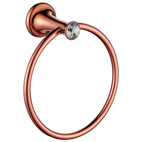 Rose Gold Towel Ring Golden Victorian Round Towel Hanger for Bathroom and Kitchen, Stainless Steel.