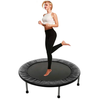 36 Inch Trampoline with Safety Pad, Indoor Fitness Trampoline for Adults and Kids. (Black, 36 Inch)