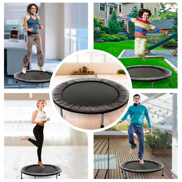 36 Inch Trampoline with Safety Pad, Indoor Fitness Trampoline for Adults and Kids. (Black, 36 Inch) - 4