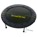 36 Inch Trampoline with Safety Pad, Indoor Fitness Trampoline for Adults and Kids. (Black, 36 Inch) - 5