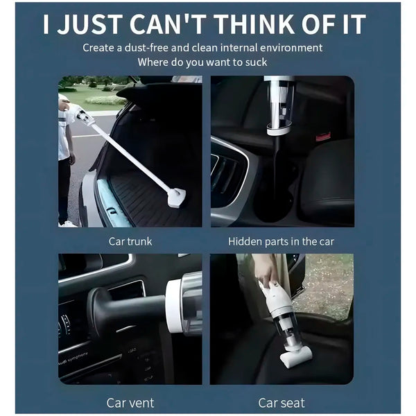 Cordless Vacuum Cleaner, Portable High-Power Motor with Strong Suction, Handheld Rechargeable Hoover with 4 Multi-Use Attachments for Home, Car & Office (White) - 7