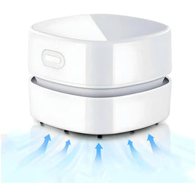 Desk Vacuum Cleaner, Mini Table dust Sweeper Energy Saving, High Endurance up to 90 mins, Cordless 360º Rotatable Design for Keyboard/Home/School/Office