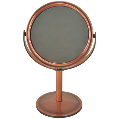 Pocket Size Vanity Mirror with 5X Magnification and Standard Tabletop Shaving Makeup ~ 2 in 1~15 cm (Bronze)