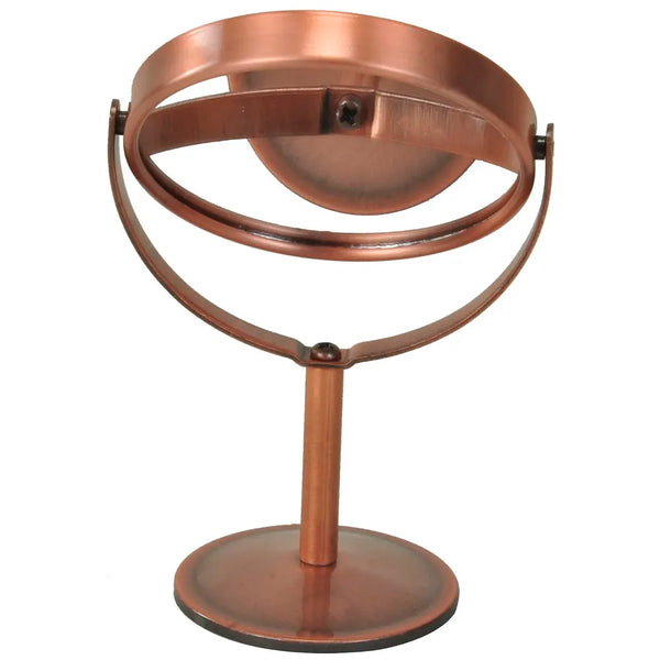 Pocket Size Vanity Mirror with 5X Magnification and Standard Tabletop Shaving Makeup ~ 2 in 1~15 cm (Bronze) - 4