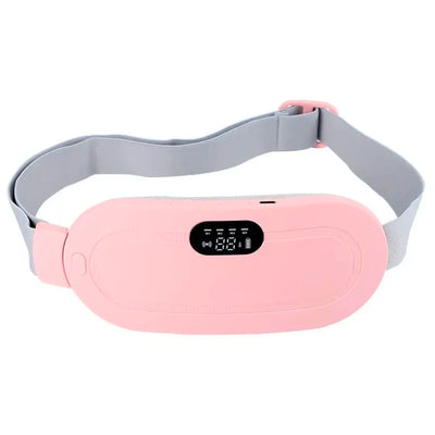 Cordless Menstrual Corded Electric Heating Pad Vibrating Massager For Period Back Pain, 3-Speed Heating & 4-Speed Vibration Modes, Pink