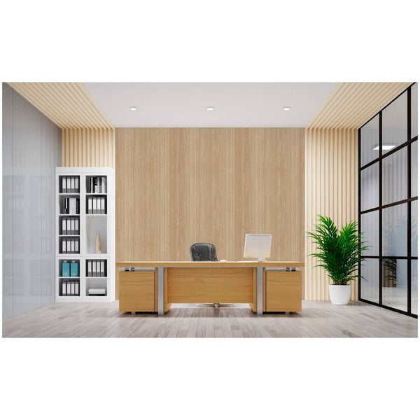 Veneer Wooden Textured Wallpaper (0.53 * 10 M, 57 Square Feet) 1 Full Roll, Maple Tree Wood Design - 5