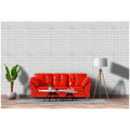 8 Pcs Wall Paper, 3D Brick Wall Stickers Self-Adhesive Panel Decal PE Wallpaper - Peel and Stick Wall Panels (8, White Bricks) 46.4 Sq. Ft. - 5