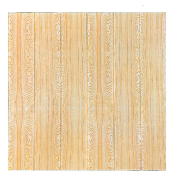 Wall Paper, 3D Wood Wall Stickers Self-Adhesive Panel Decal PE Wallpaper - Peel and Stick Wall Panels for TV Walls, Sofa Background Wall Decor (1)