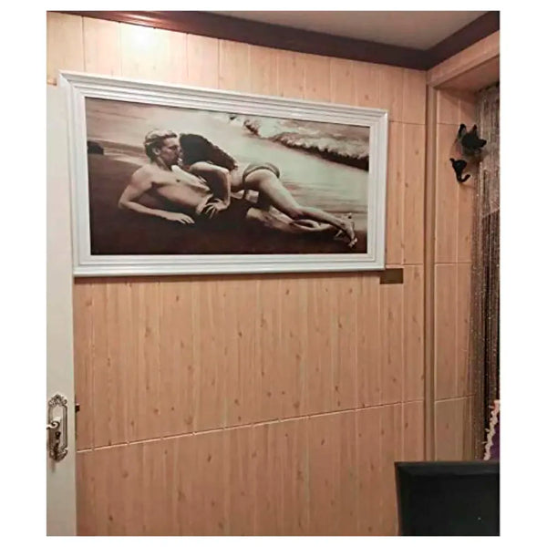 Wall Paper, 3D Wood Wall Stickers Self-Adhesive Panel Decal PE Wallpaper - Peel and Stick Wall Panels for TV Walls, Sofa Background Wall Decor (1) - 6