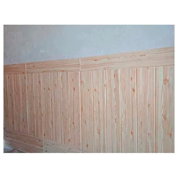 Wall Paper, 3D Wood Wall Stickers Self-Adhesive Panel Decal PE Wallpaper - Peel and Stick Wall Panels for TV Walls, Sofa Background Wall Decor (1) - 7