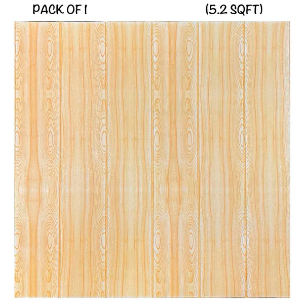 Wall Paper, 3D Wood Wall Stickers Self-Adhesive Panel Decal PE Wallpaper - Peel and Stick Wall Panels for TV Walls, Sofa Background Wall Decor (1) - 8