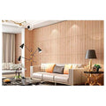 Wall Paper, 3D Wood Wall Stickers Self-Adhesive Panel Decal PE Wallpaper - Peel and Stick Wall Panels for TV Walls, Sofa Background Wall Decor (4) - 2