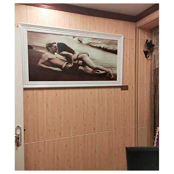 Wall Paper, 3D Wood Wall Stickers Self-Adhesive Panel Decal PE Wallpaper - Peel and Stick Wall Panels for TV Walls, Sofa Background Wall Decor (4) - 6