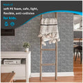 Grey Foam Wall Paper, 3D Brick Wall Stickers Self-Adhesive Panel Decal PE Wallpaper - Peel and Stick Wall Panels, 5.8 Sqft - 3
