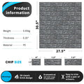 Grey Foam Wall Paper, 3D Brick Wall Stickers Self-Adhesive Panel Decal PE Wallpaper - Peel and Stick Wall Panels, 5.8 Sqft - 4