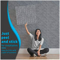 Grey Foam Wall Paper, 3D Brick Wall Stickers Self-Adhesive Panel Decal PE Wallpaper - Peel and Stick Wall Panels, 5.8 Sqft - 9