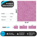 Pink Foam Wall Paper, 3D Brick Wall Stickers Self-Adhesive Panel Decal PE Wallpaper - Peel and Stick Wall Panels, 5.8 Sqft - 2
