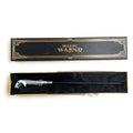 Premium Polyresin & Metal Magic Wand Wizard Sorcerers Wand with Ribbon Box Metal Core Inside, Life Size 1:1 (Style 5) black - 3